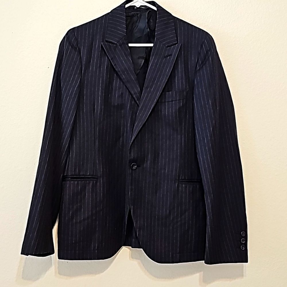 MESSAGERIE PINSTRIPE WOOL BLAZER Size 48‎